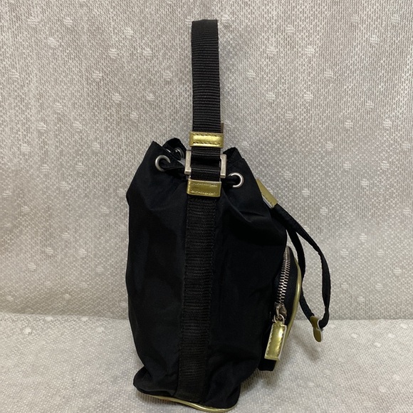 Prada Vintage Tessuto Nylon Duet Mini Bucket Bag In Black - Picture 9 of 17